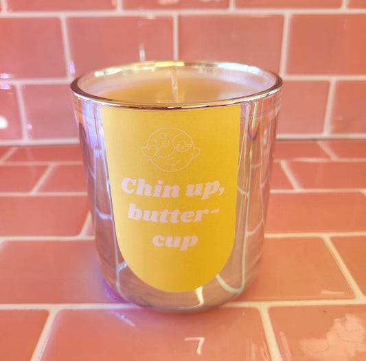 Kookosvahakynttilä "Chin up, buttercup"